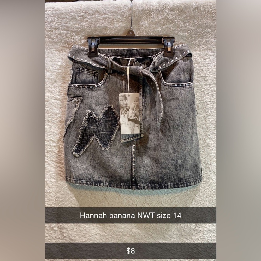 NWT denim skirt.
